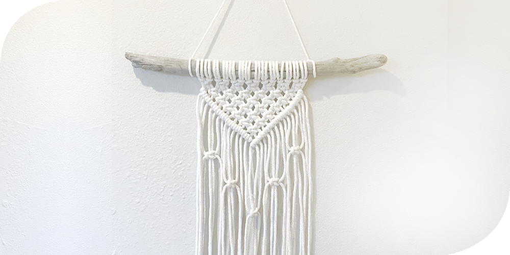 Macrame wall hanging workshop example